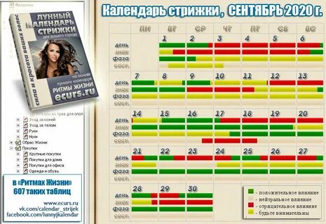 лунный календарь стрижек и окрашивания октябрь 2024