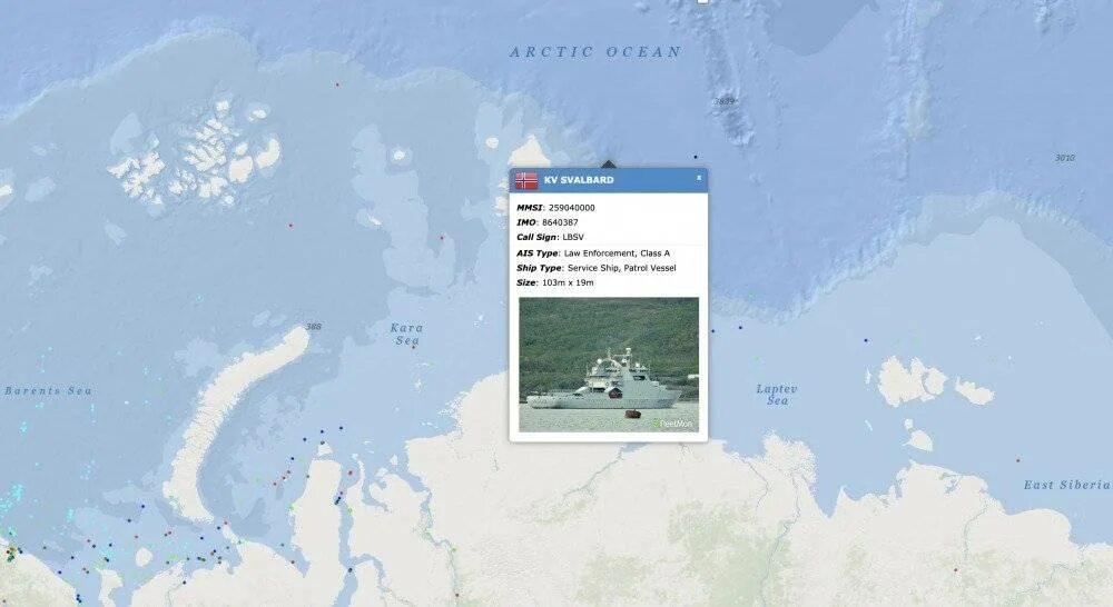 Северное море координаты. Маршруты смп в море лаптевых. свальбард на карте google. проход корабля нато по северному морскому пути. о средний архипелаг северная земля.