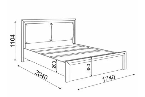 Кровать Глэдис (160х200), артикул 10206437.
