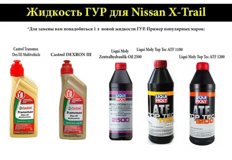 Ниссан х трейл жидкости