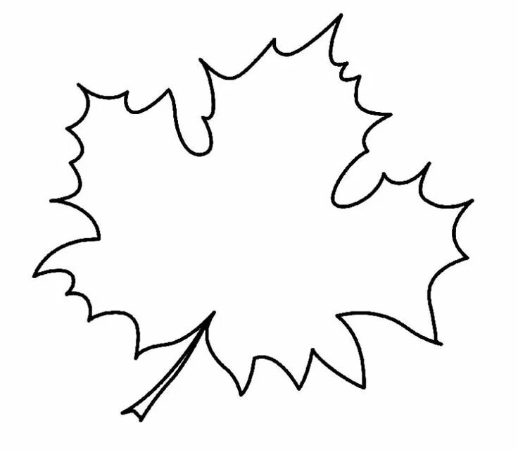 Кленовый лист. Шаблон. Картинка. Кругозор Leaf coloring page, Fall leaves colori