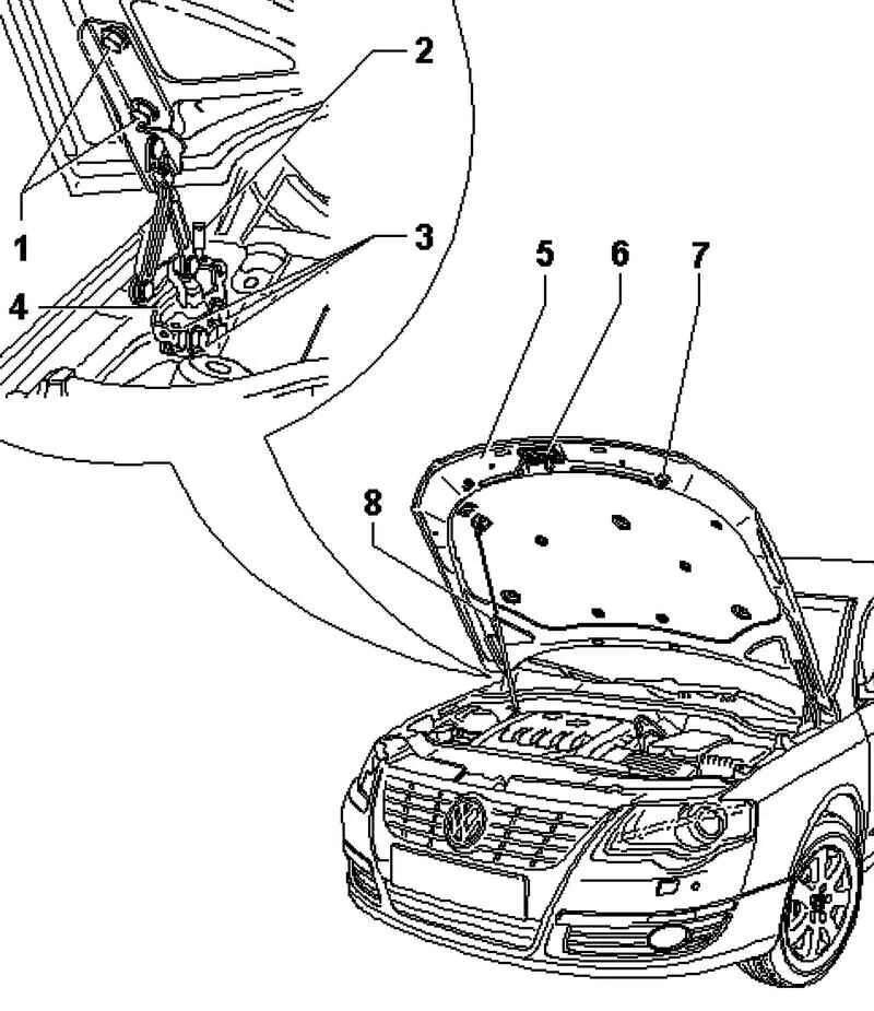 Датчик открытия капота Пассат б6. Схема под капотом VW Passat b6. Схема замка капота Пассат б6. Трос капота Пассат б6. Как открыть передний капот
