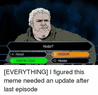 Hold the door