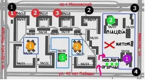 Карта набережные челны по комплексам новый город