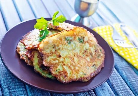 Кабачковые оладьи без масла