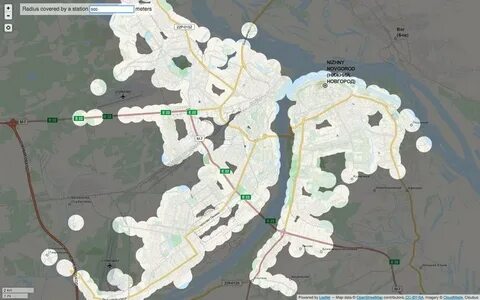 Радиус нижний новгород