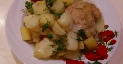 Тушеная картошка с грудкой