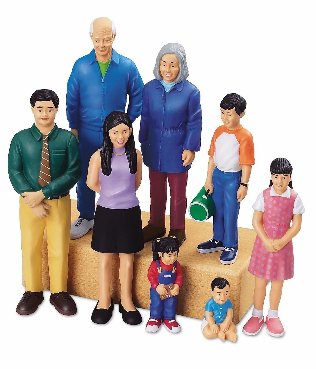 7 семей купить. Минилэнд семья. Min 27397 семья азиатов 3 поколения (набор фигурок), 8 шт.. Фигурки семья. Фигурки людей семья.