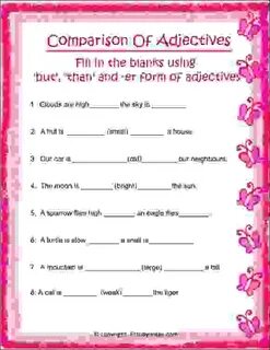 Fill in the adjectives