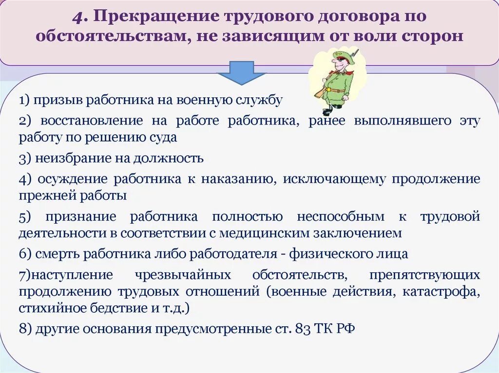 Расторжение трудового договора по воле работодателя