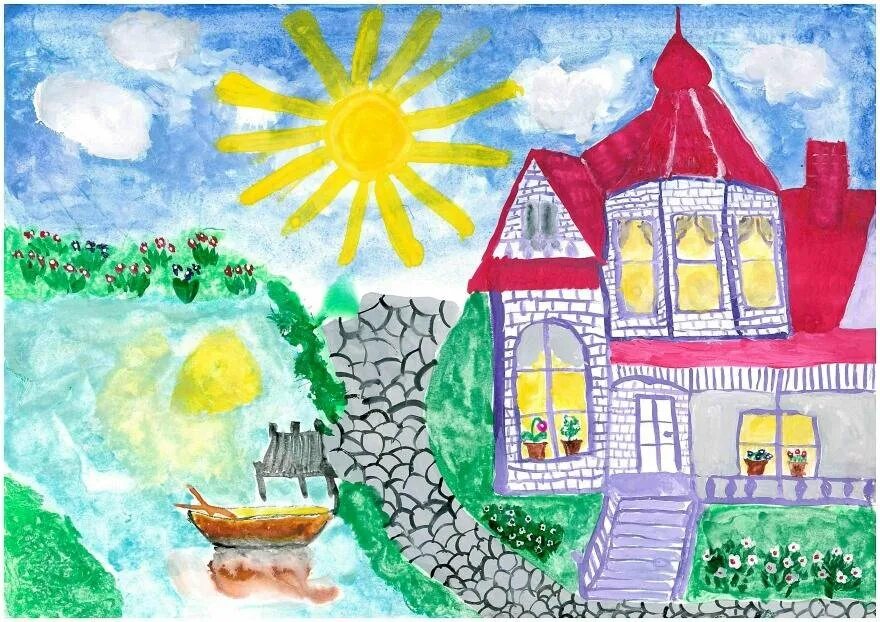 Конспект занятия по рисованию дом. Рисование на тему дом. рисование дом моей мечты. рисование на тему мой дом. конкурс детских рисунков дом моей мечты.