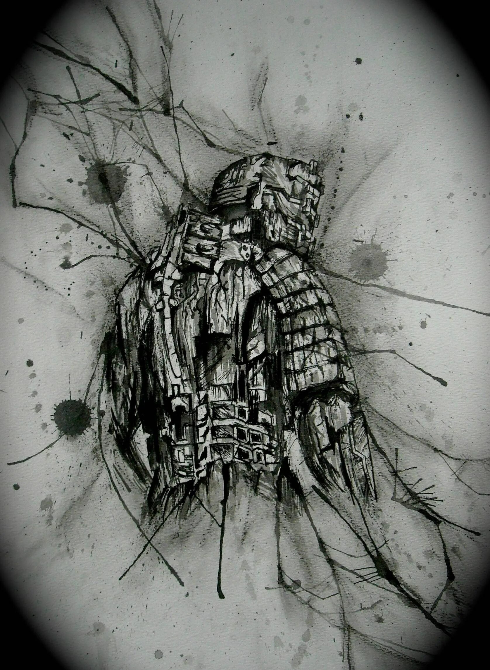Тату дед эскиз. Татуировка dead space. тату дед спейс.