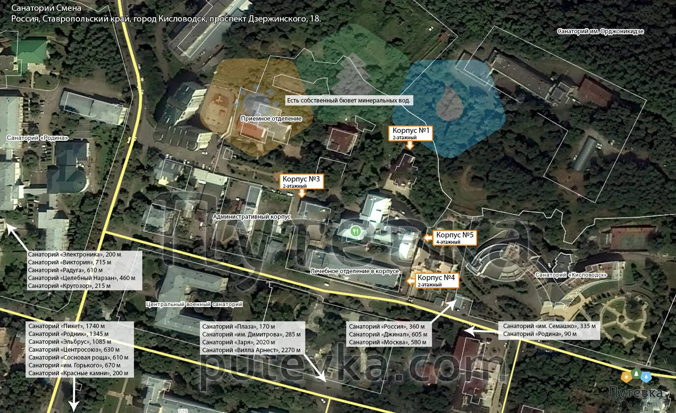 Кисловодск санаторий расположение. Димитрова санаторий Кисловодск схема корпусов. Санаторий Димитрова на карте Кисловодска. Схема санатория Димитрова Кисловодск. Санаторий смена Кисловодск на карте.