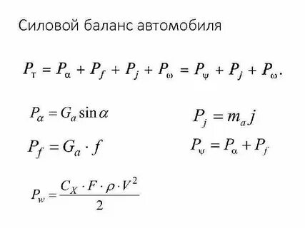 Баланс автомобиля