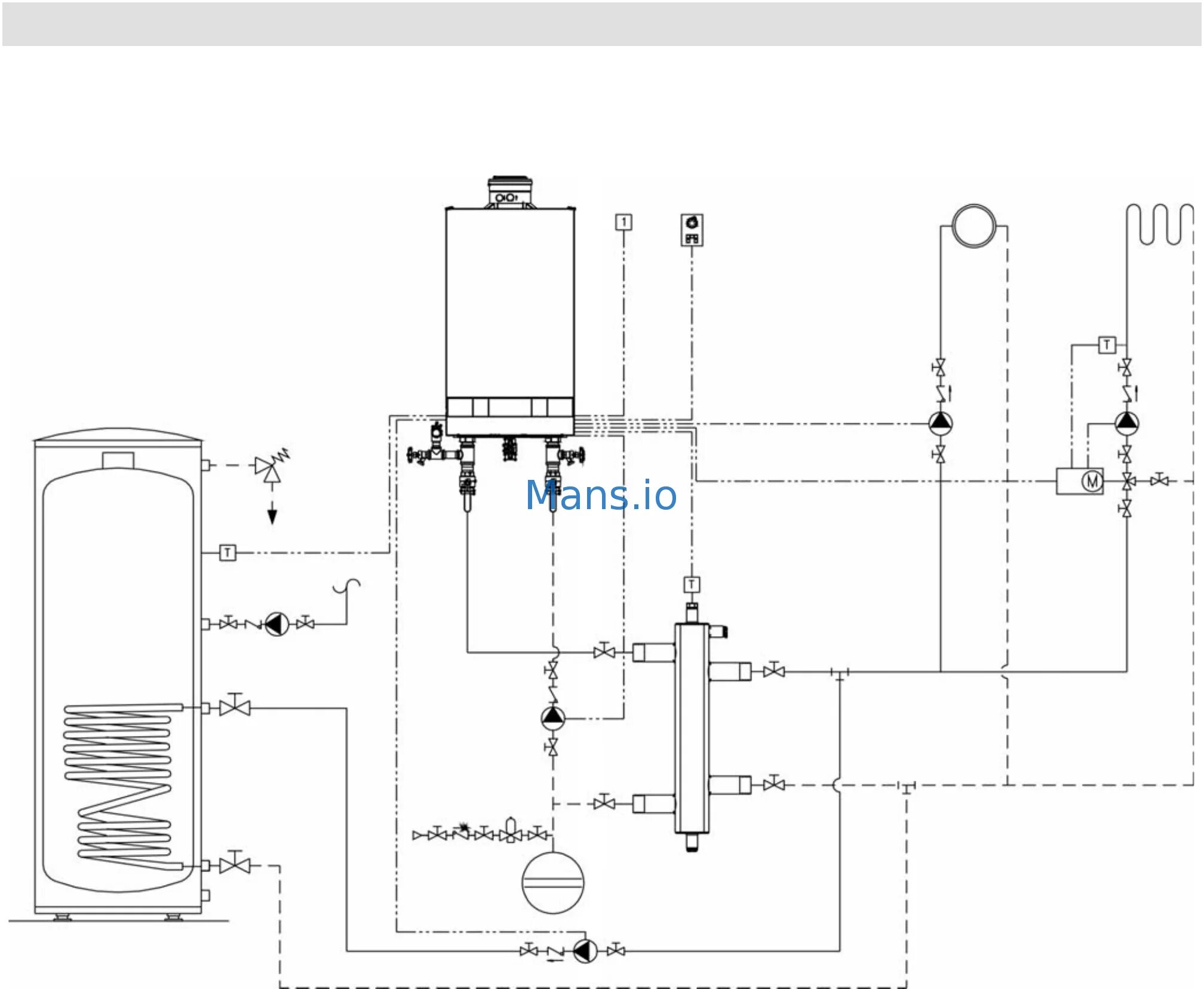 Viessmann Vitodens 200-W, B2HB 35 43/52 Alternative dhw connection