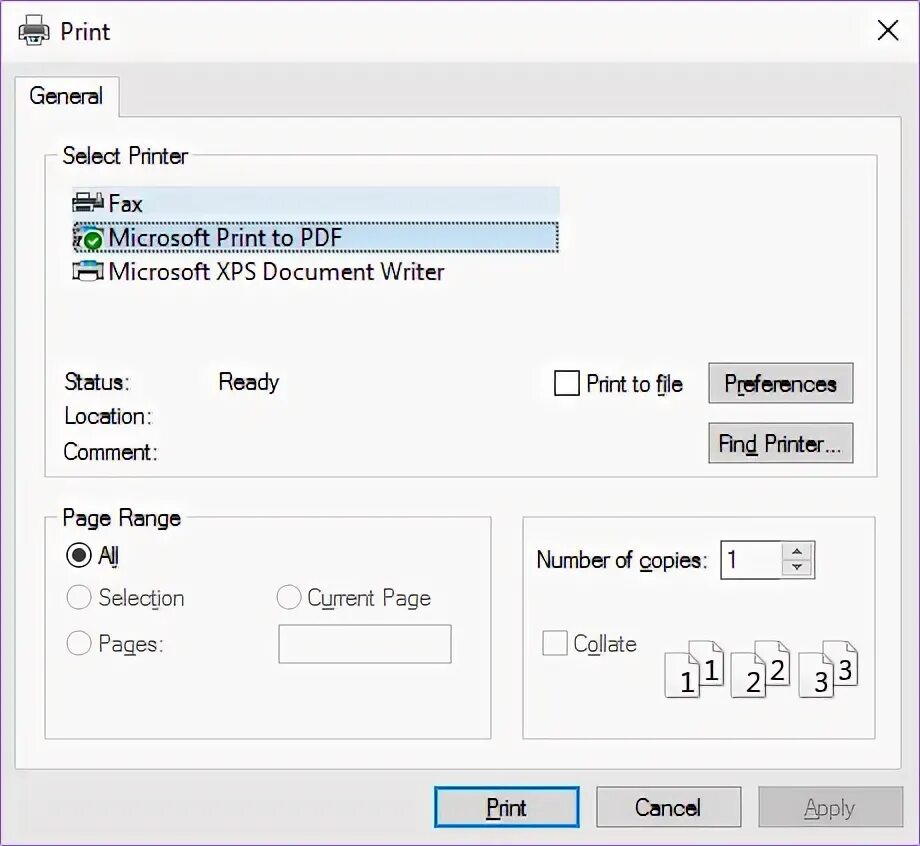 Print select