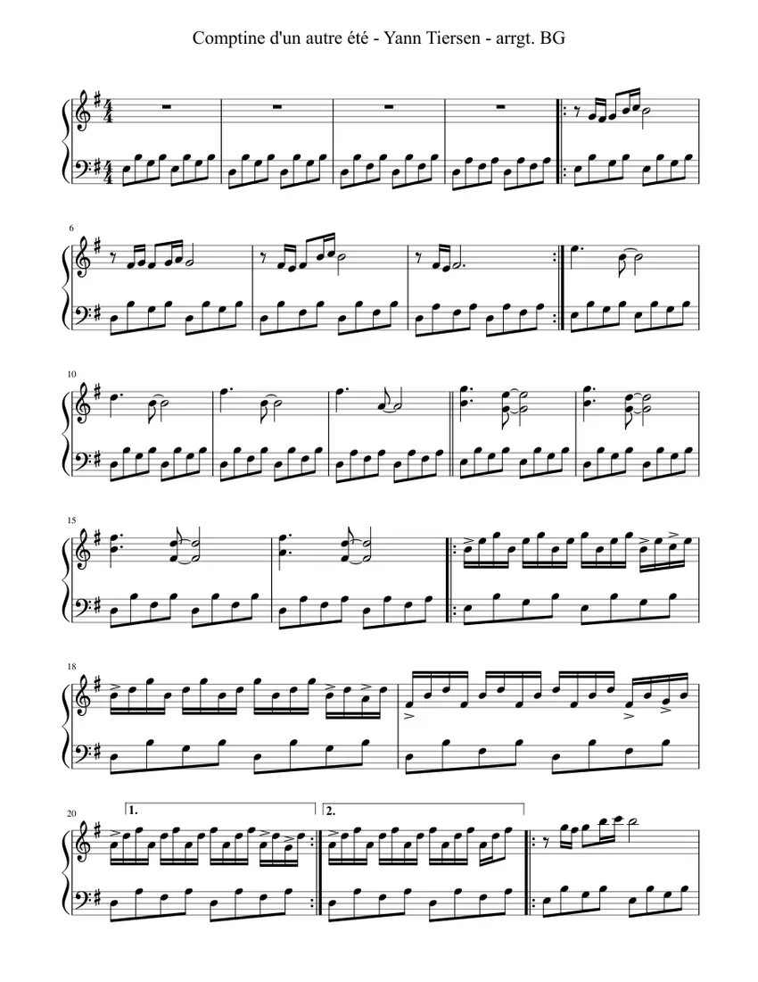 Comptine d un autre midi. Ноты yann tiersen - comptine autre ete. yann tiersen - comptine dun autre ete ноты. yann tiersen comptine d&#039;un autre ete ноты. ян тьерсен comptine d&#039;un ноты.