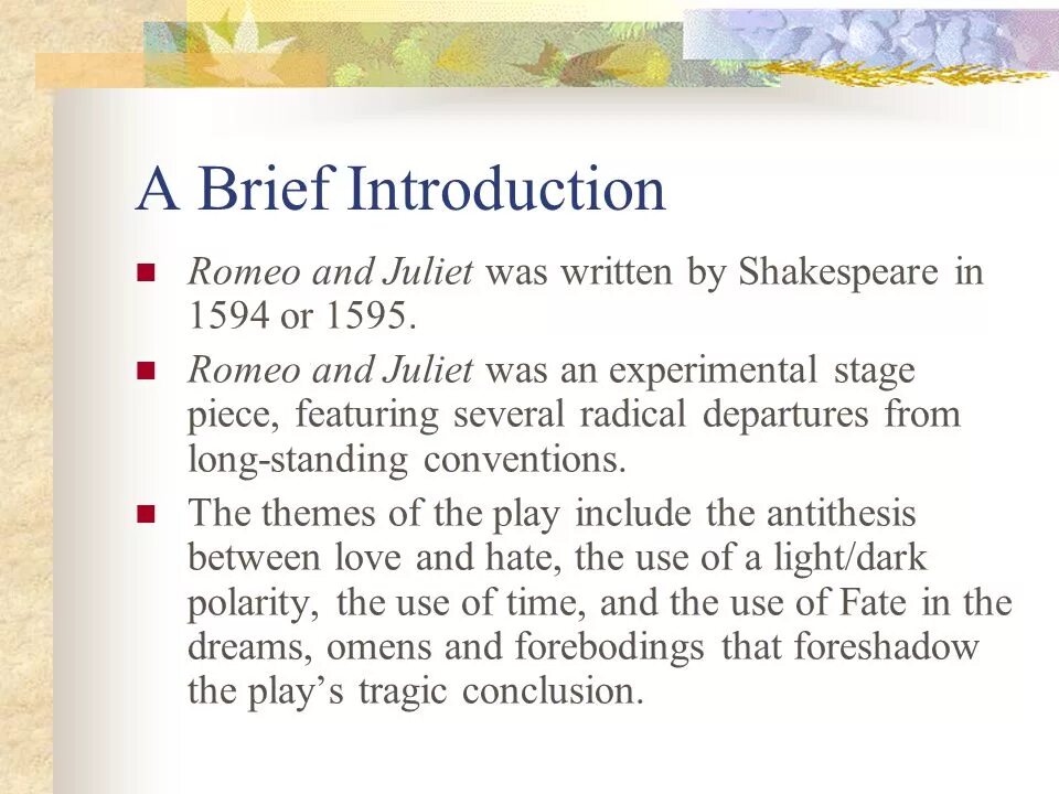 Brief introduction