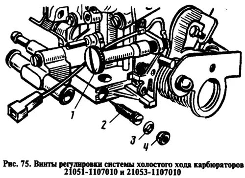 винт качества смеси на карбюраторе ваз 2105.