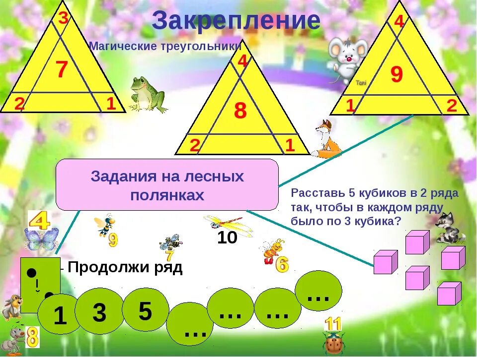 Как решать занимательные рамки. Магический треугольник. Магический треугольник задачи. Математический магический треугольник. Магический треугольник для дошкольников.