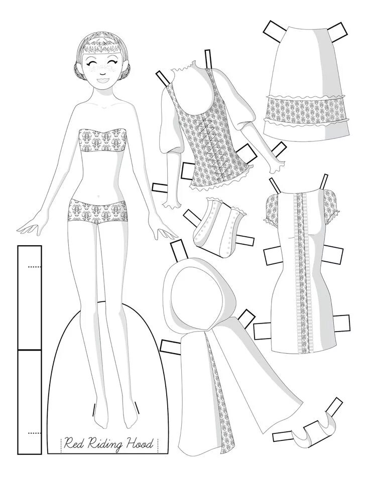 Бумажная кукла шаблон для вырезания Kids Under 7: Paper Dolls with Clothes for you Paper dolls, Vintage paper dolls,