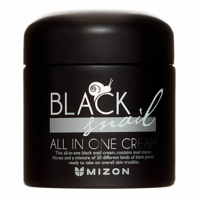 Black snail all in one. Крем для лица с муцином черной улитки black snail all in one cream, mizon, 75 мл 496678. корейский универсальный крем отзывы.