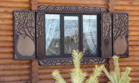 Ставни в деревянном доме