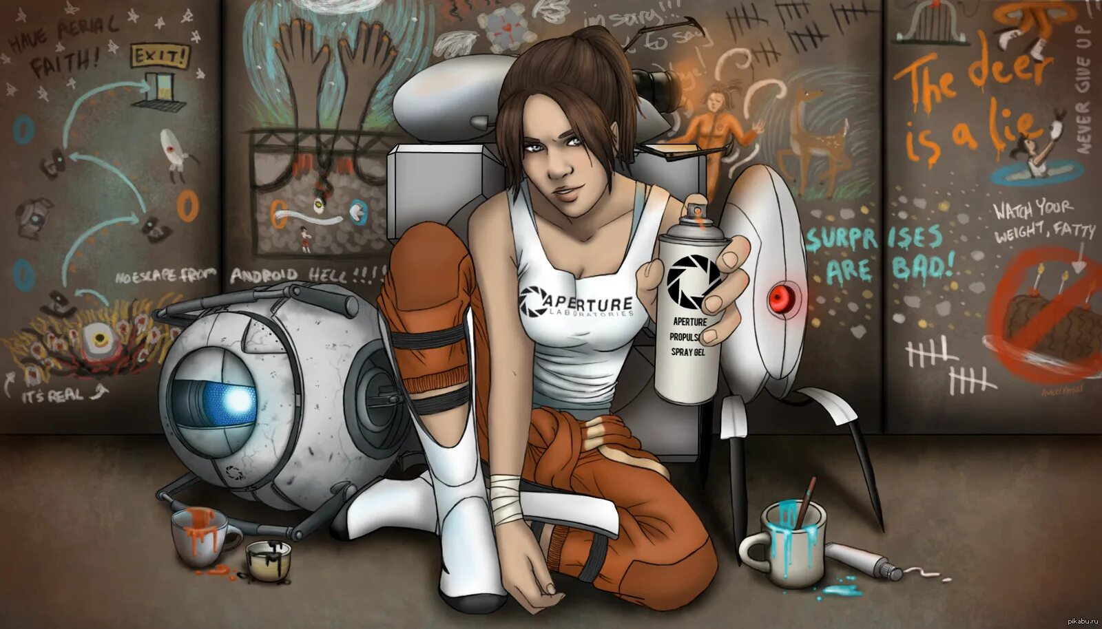 Portal listing. Челл и Уитли. Челл портал 2 Art. ГЛАДОС И Уитли. Half-Life Челл.