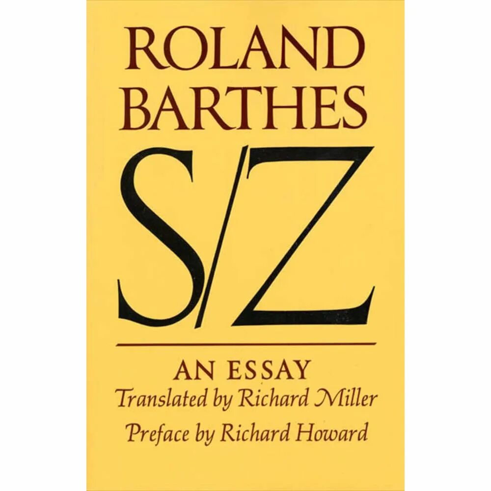 Roland Barthes books. S/Z (1970). S Z. S z pas