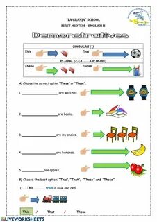 Demonstrative pronouns worksheets