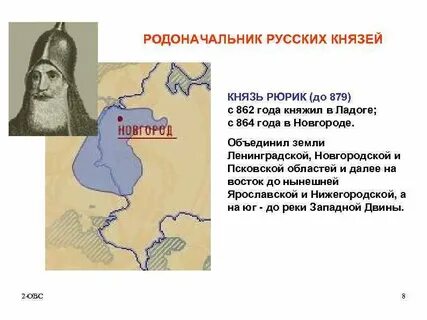 В каком городе стал княжить рюрик