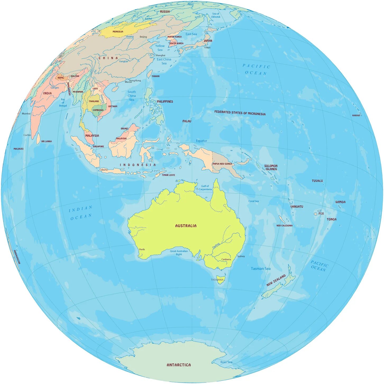 Море южного полушария. Карта Австралии. Карта Австралии мир.