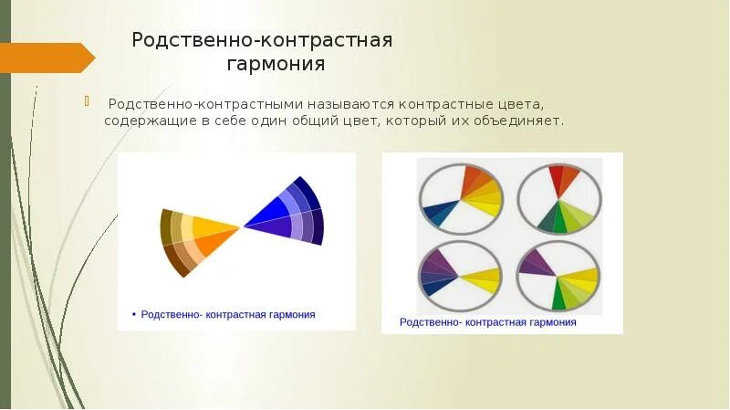 Родственно контрастные. Родственно контрастные цвета сочетания. Родственное сочетание цветов. Родственно контрастные сочетания. Родственно контрастная гамма.