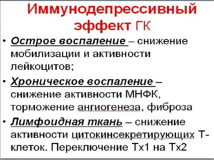Уменьшение воспаления