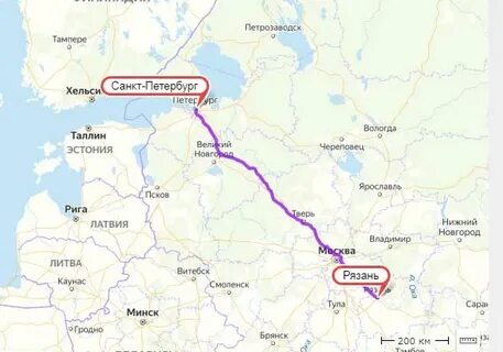 Брянск питер расстояние