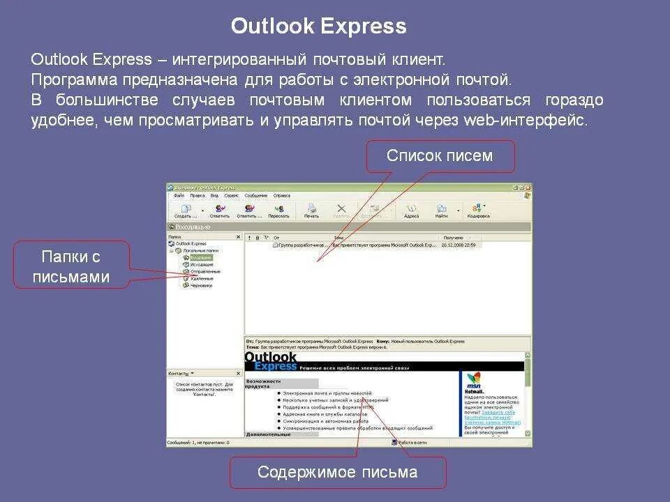 Outlook Express. Программа Outlook Express. Программа аутлук экспресс. Электронная почта Outlook Express.