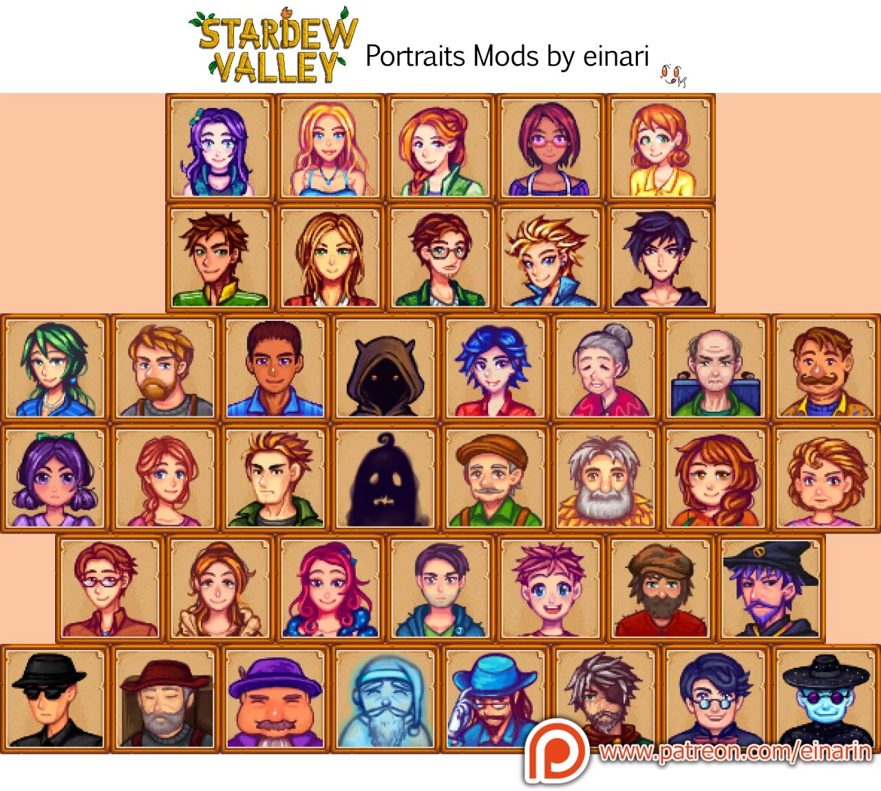 Stardew mod portrait. Stardew valley портреты персонажей. stardew valley аниме портреты. страдью вилли протреты. стардью мод на портреты.