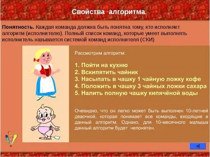 Свойство понятности алгоритма означает