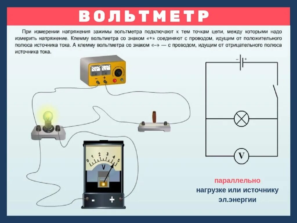 Как измерить напряжение в цепи