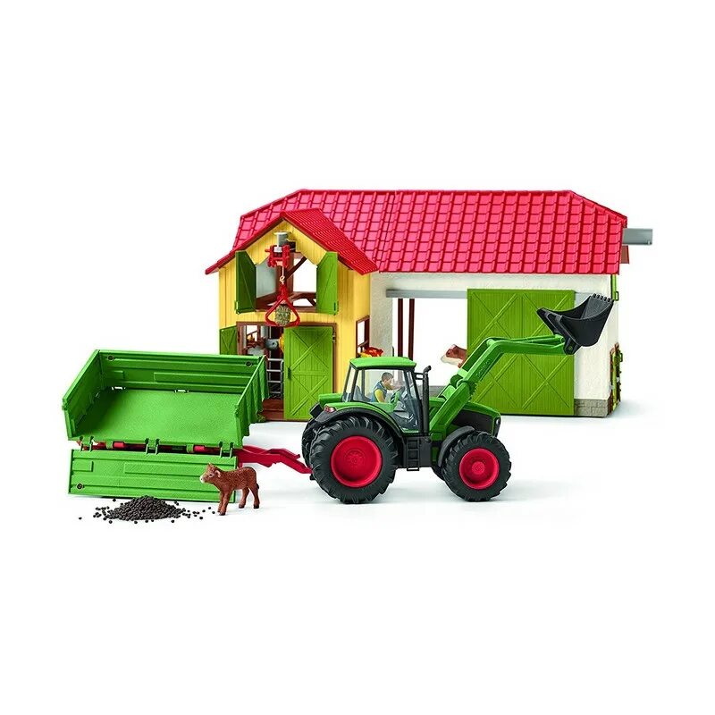 Игровой набор Schleich трактор с прицепом 42379. Набор Schleich трактор с прицепом. 42379 Schleich. Schleich игрушки Farm World.