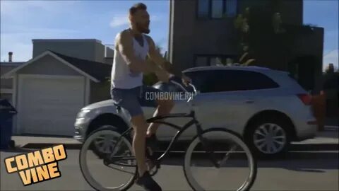 Макгрегор на велосипеде