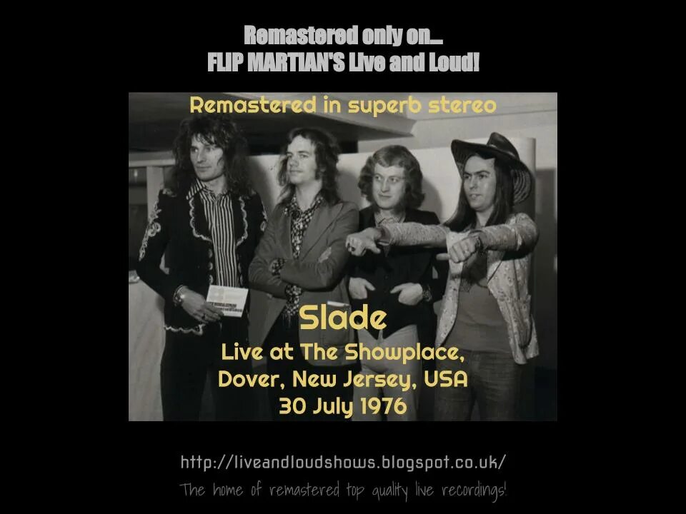 Slade 2025 live at the new victoria. Slade &quot;play it loud&quot;. july wakes festival 23-25 july 1976.