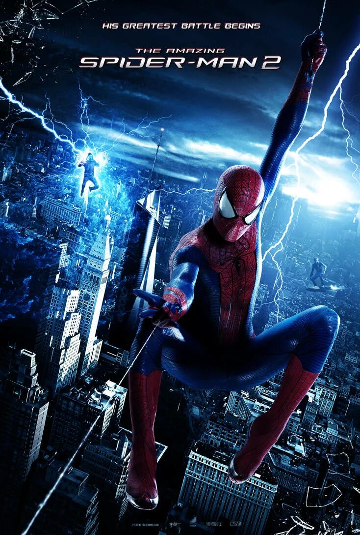 New poster. The amazing Spider-man 2 (новый человек — паук 2). Эндрю Гарфилд новый человек паук высокое напряжение.