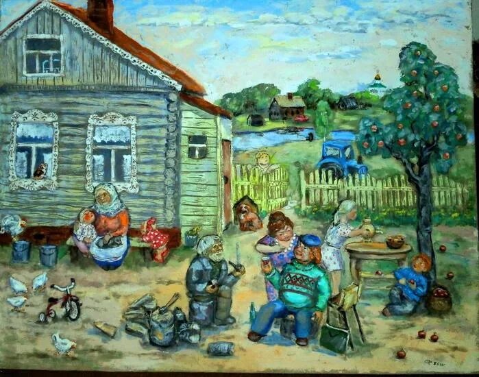 Городские и сельские жители. Дети в деревне картина. Деревня весёлая рисунок. Весенние каникулы в деревне