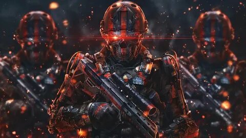 Sci fi soldier wallpaper