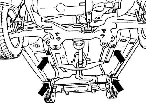 Точки подъема. Шкода Октавия тур точка для домкрата. Октавия а5 поддомкрачивание. Место для домкрата Шкода Октавия а5. Точки поддомкрачивания Шкода Октавия а5.