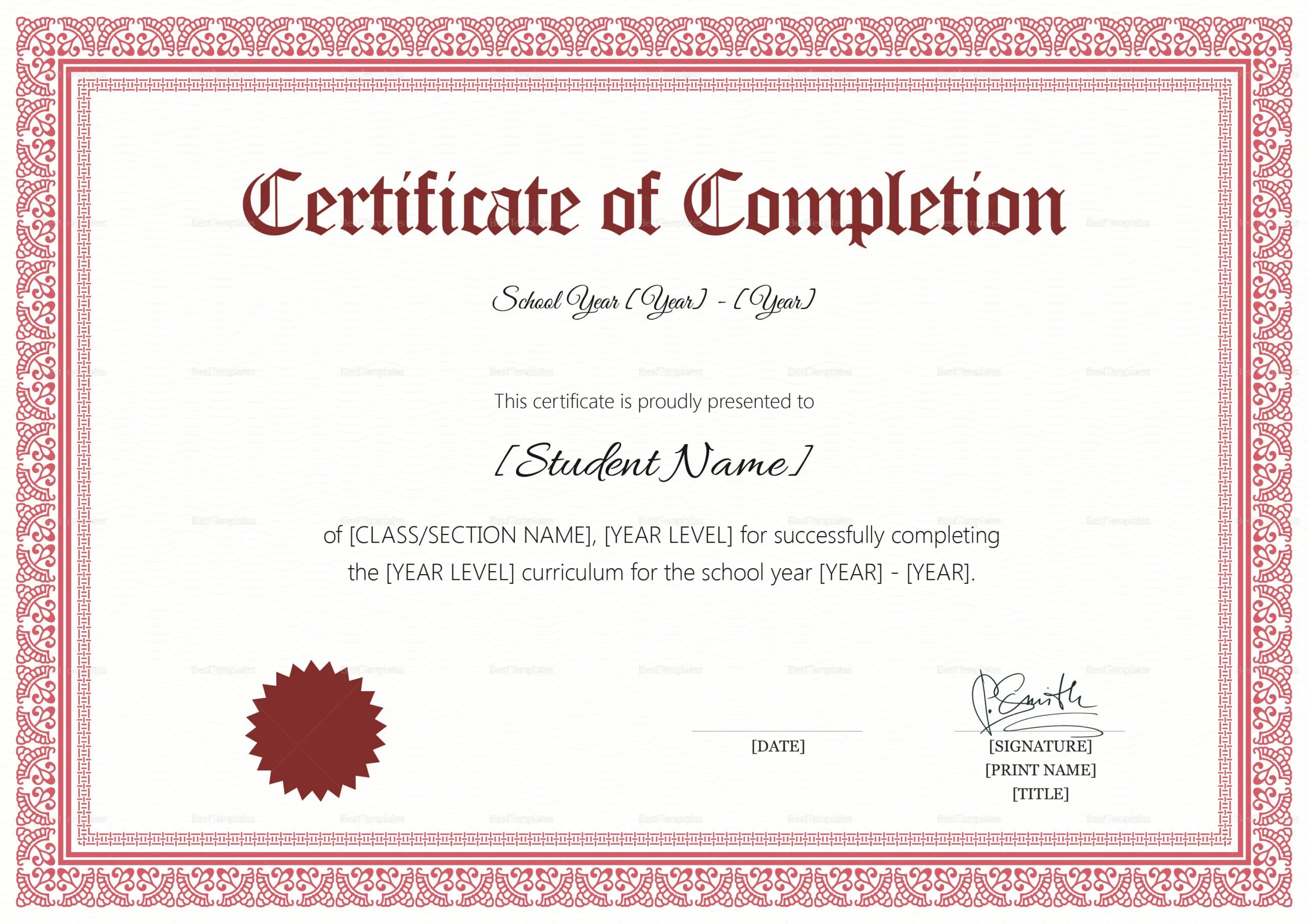 Certificate of completion. Certificate of completion шаблон. School Certificate. English School Certificate.