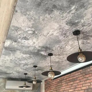 Бетонные потолки лофт