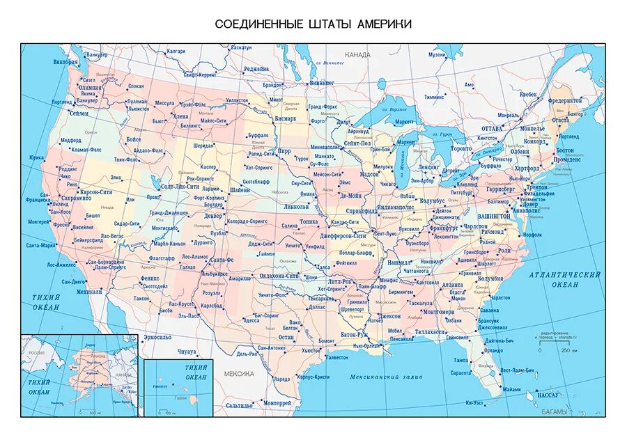 Карта США со Штатами и городами. Границы Штатов США на карте. Физическая карта США со Штатами. Географическая карта США со Штатами.