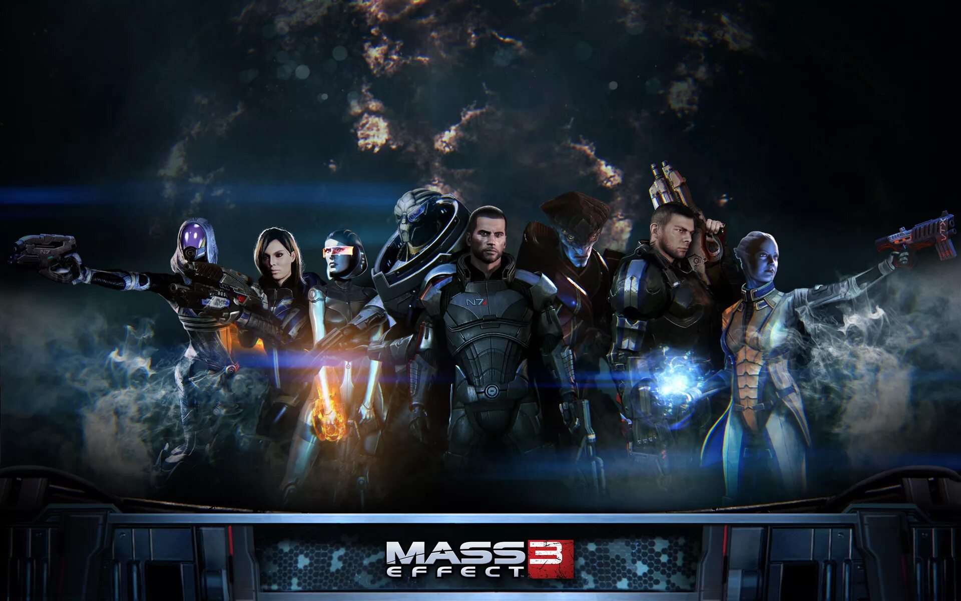 Живые игровые обои. Mass Effect 3. N7 Шепард. Масс эффект 3 обои на рабочий стол.